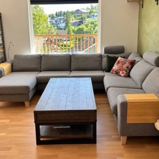 Grå u sofa (kan speilvendes)